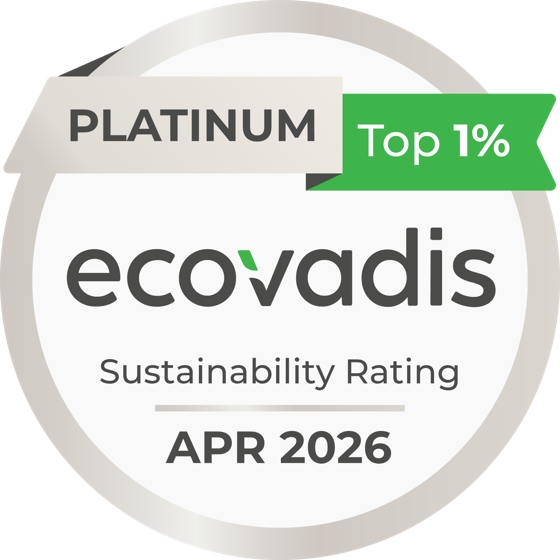 Médaille Platinum EcoVadis, avril 2026